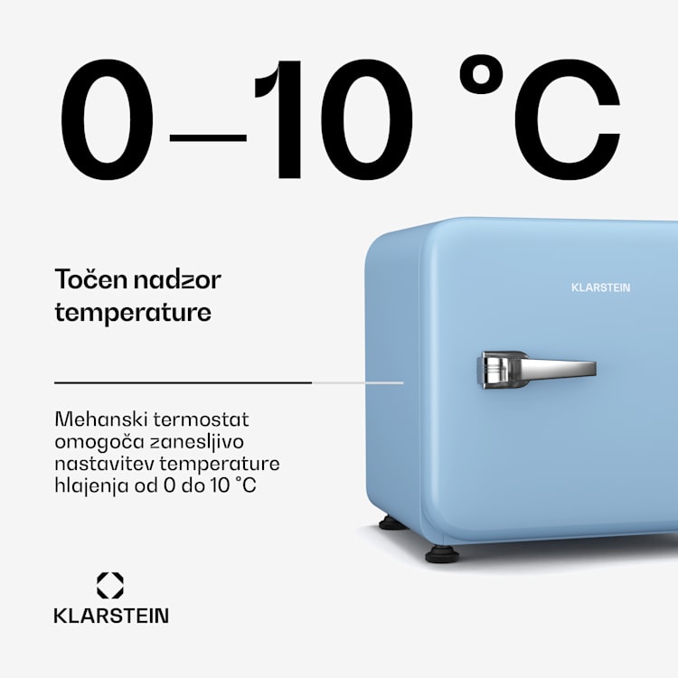 Audrey Evo mini hladilnik, 43 l, retro dizajn, tihi, kompakten, 3 barve 43 Ltr | Modra