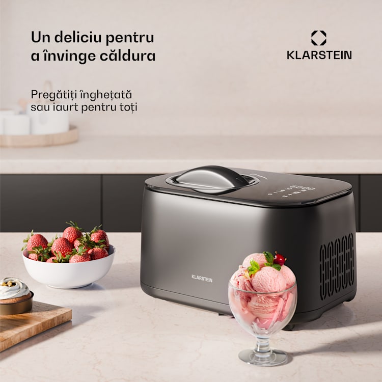 Aparat de făcut înghețată FrostFusion - mașină de făcut înghețată și iaurt 2 în 1 cu funcție de răcire continuă 