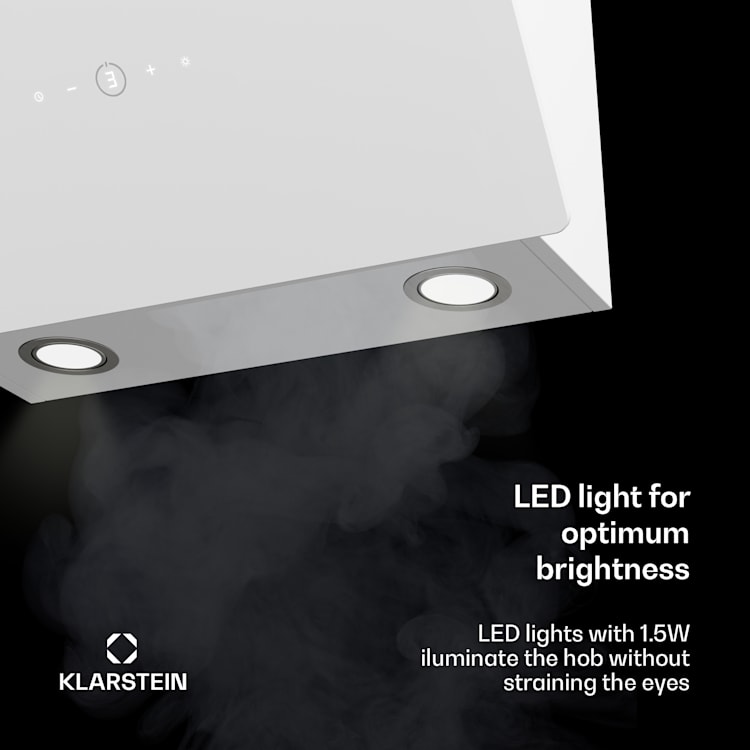 MaxAir afzuigkap | compact & krachtig | energielabel A++ | dubbele ventilatie 50 cm | Wit