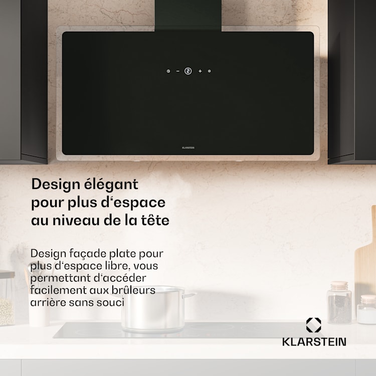 Klarstein AlizeEdge Hotte aspirante Fonctionnement silencieux 90 cm — free download