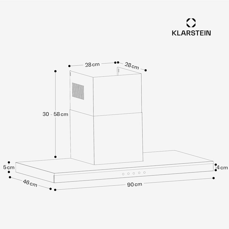 Hotte aspirante Auriana | Lumière d'ambiance | 700 m³/h | WiFi | tactile | LED 