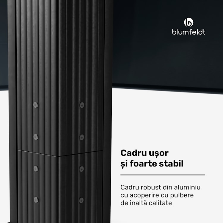 Altan Pantheon Cortina 3x4 m, rezistent la intemperii, aluminiu, vopsea pulbere, jaluzele 3 x 4 m | Antracit / Negru