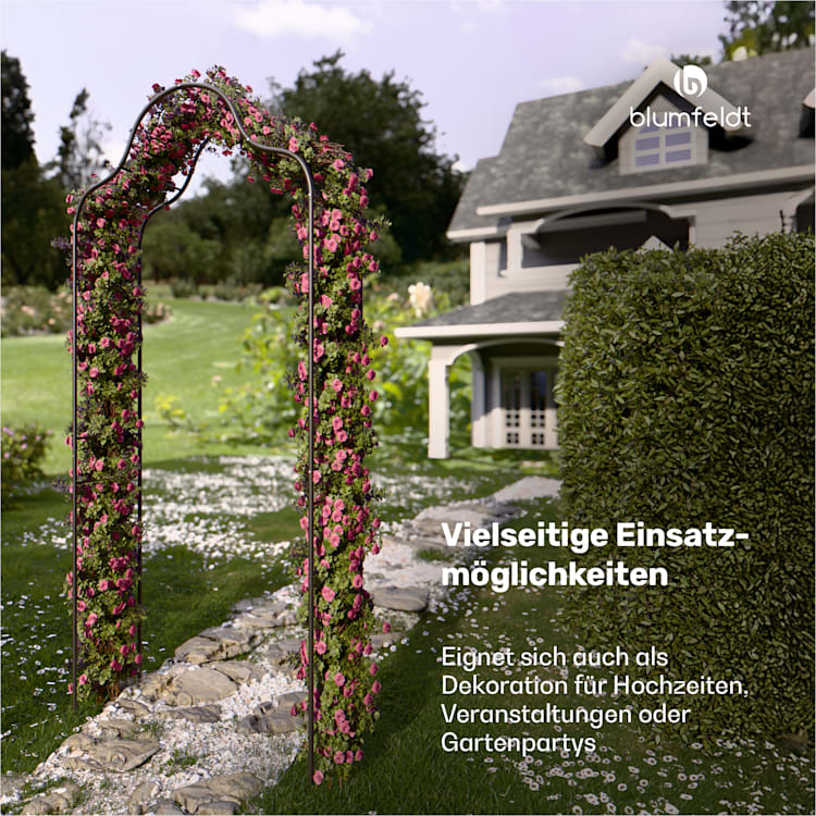 FloraBelle Cupola Rosenbogen | dekorative Blattmuster | wetterbeständig | Kletterhilfe Kuppel