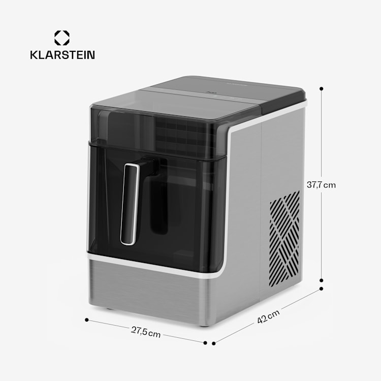 Ice Lux ledomat, nehrđajući čelik, 23kg/24h, samopročišćavanje Srebro