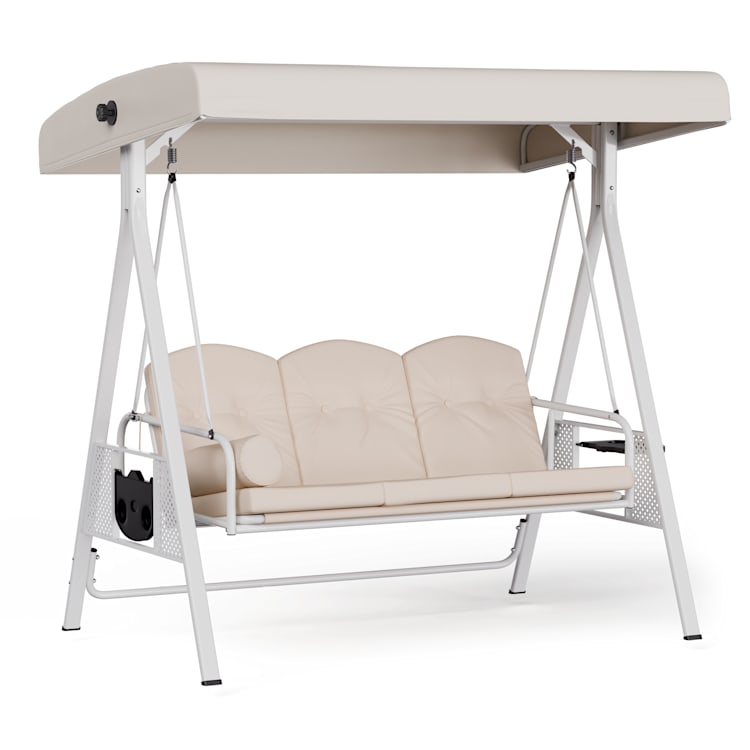 Blumfeldt GrandSway swing bench 3-seater individually adjustable Beige