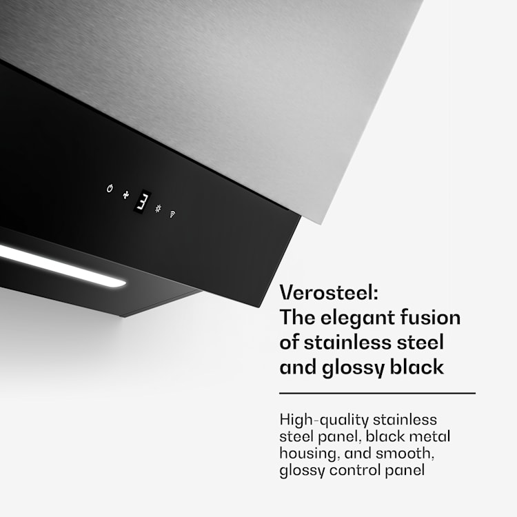 Verosteel afzuigkap | elegant, minimalistisch, krachtig | energieklasse A | 624 m³/h | 60 cm 60 cm