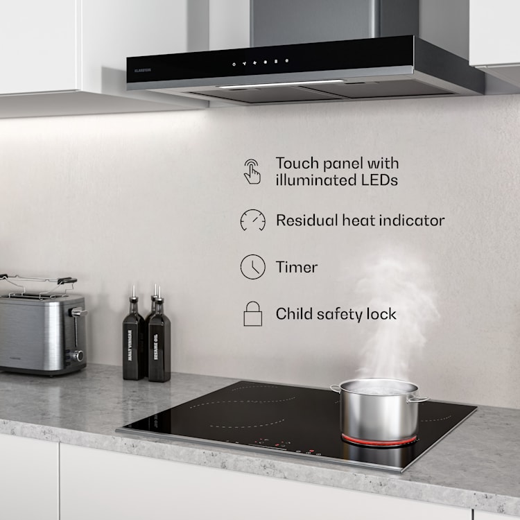 Verosteel glaskeramische kookplaat | 4 zones | minimalistisch, krachtig | 6600 W | 60 cm 60 cm