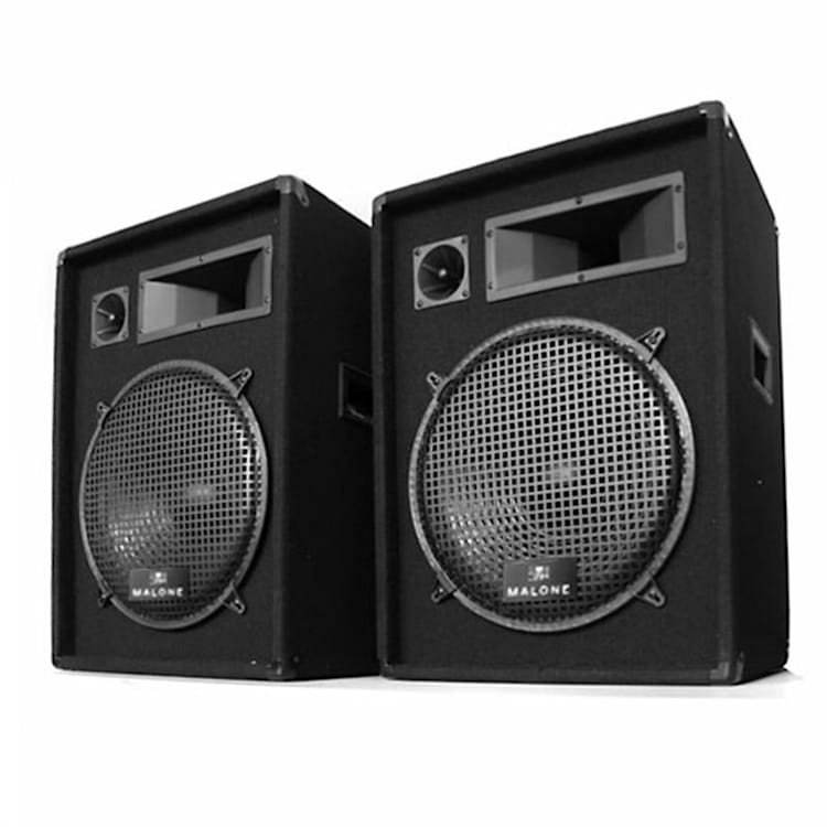 Paar Malone 2 x PW-1522 Box luidspreker 38cm 1600W