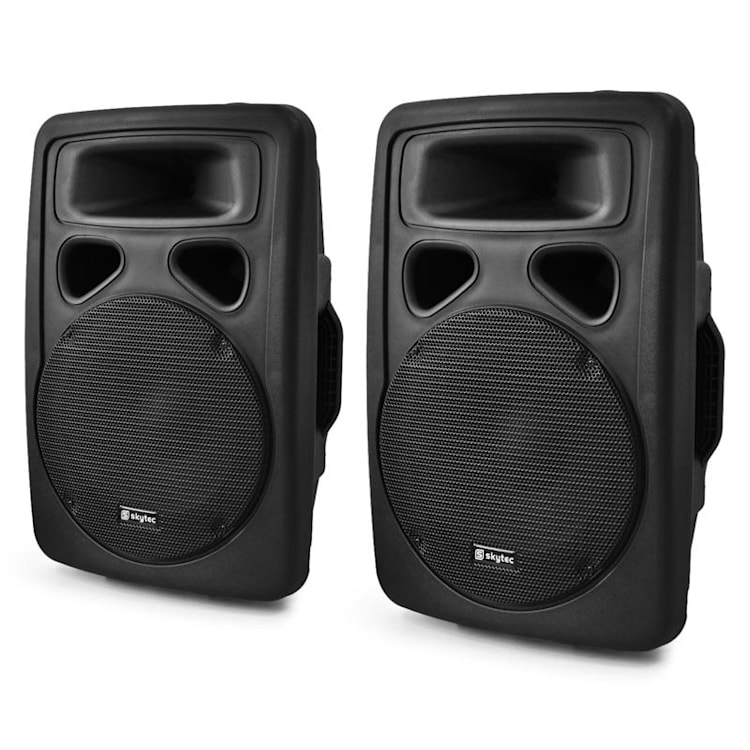 Paar PA-luidsprekers Skytec 25 cm actieve box 2 x 500 W ABS