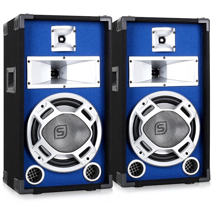 Skytronic Pack Enceintes Sono DJ 10" 3 voies LED 800W