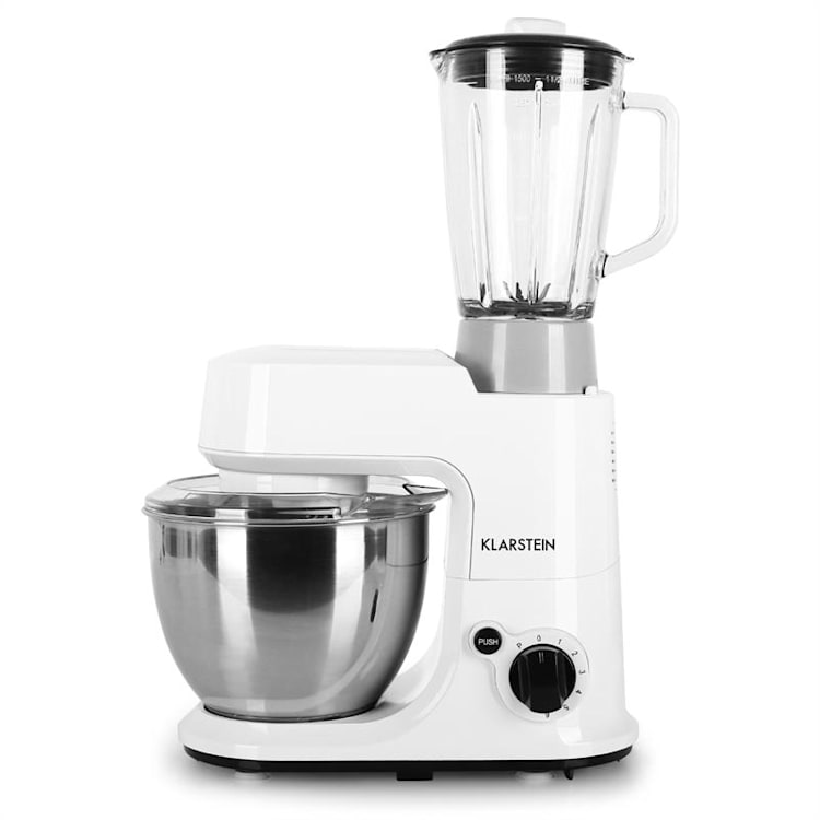 Set Carina Bianca 800W Robot de cuisine mixeur 1,5L Blanc