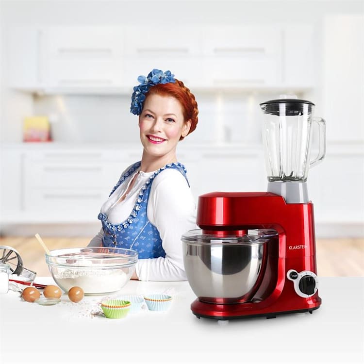 Carina Rossa Set Robot de cocina más vaso 1,5L Rojo