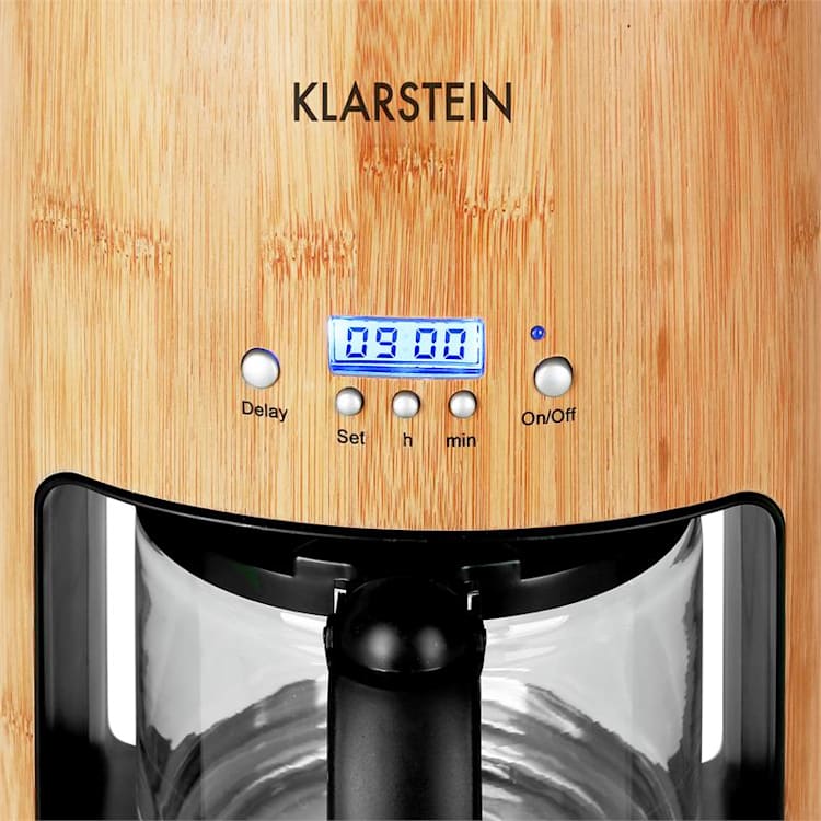 Klarstein Bamboo Garden Set petit-déjeuner machine à café bouilloire grille-pain