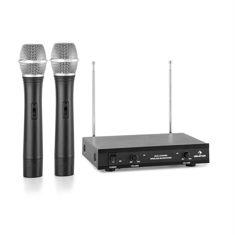 PA karaoke-set 2 x PA-luidspreker 2 x draadloze microfoon
