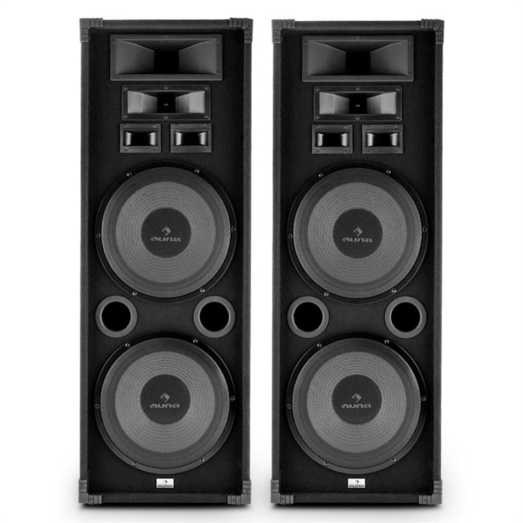 PA-2200 2delige-set fullrange HiFi PA-luidsprekers 2x12" woofer 2000w max.