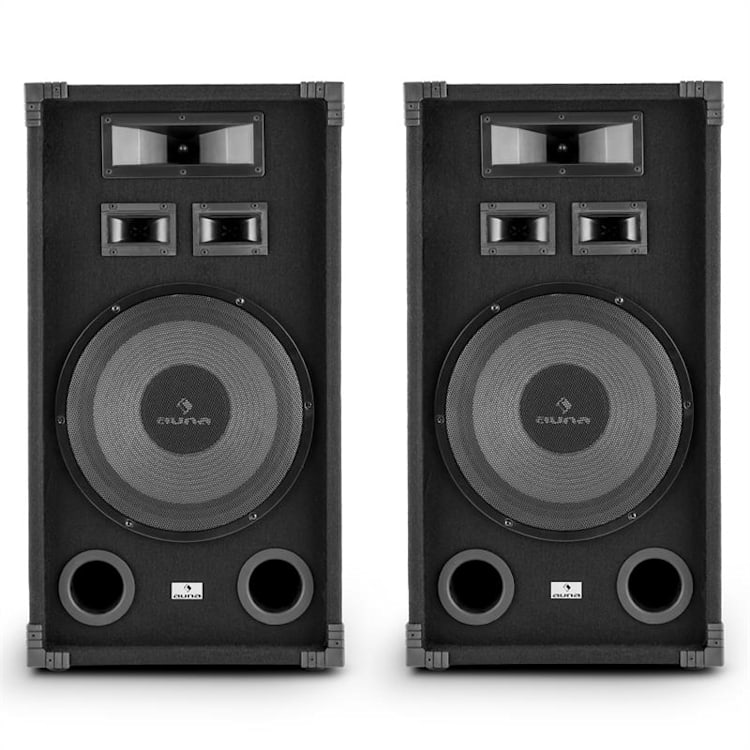 PA-1200 Paire d'enceintes PA Full Range 12" Subwoofer 1000W max