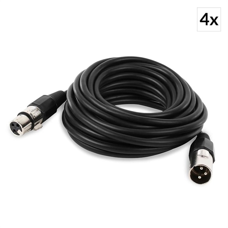 XLR kábel, sada 4 ks, 6 m, samec-samica