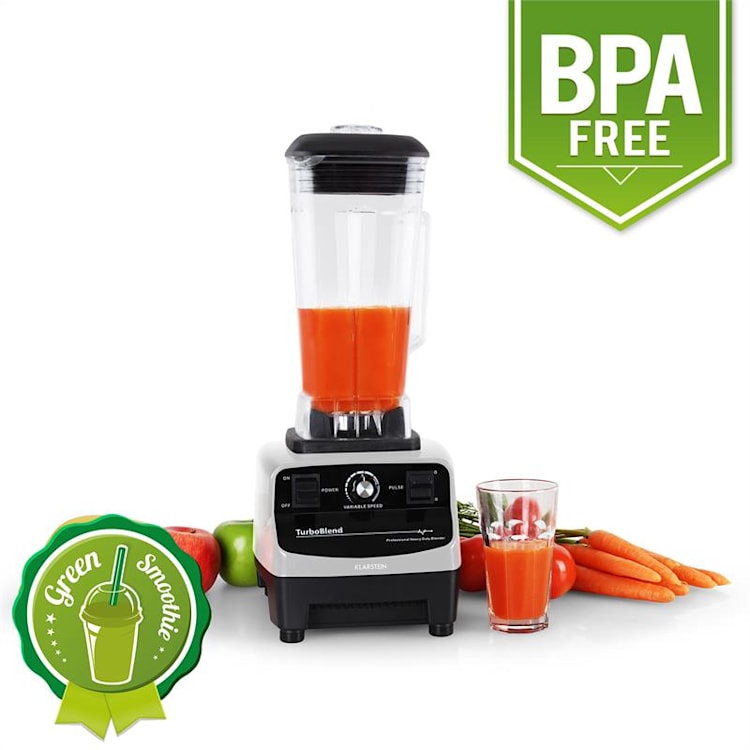 Herakles-3G Ståmixer 1500W 2,0 PS 2L vit Green Smoothie BPA-fri Vit