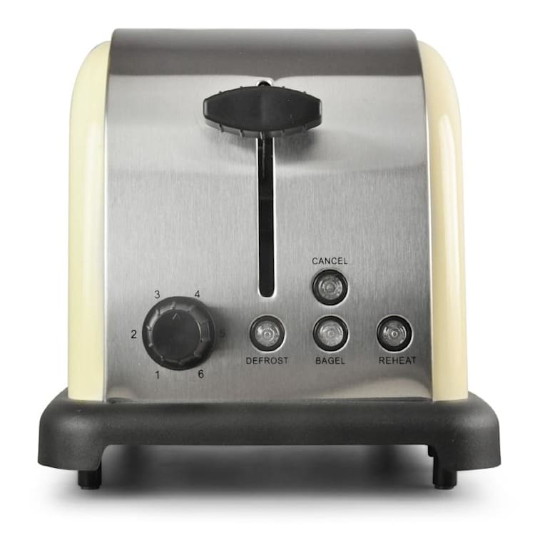Aquavita Frühstücksset Creme Wasserkocher Toaster creme