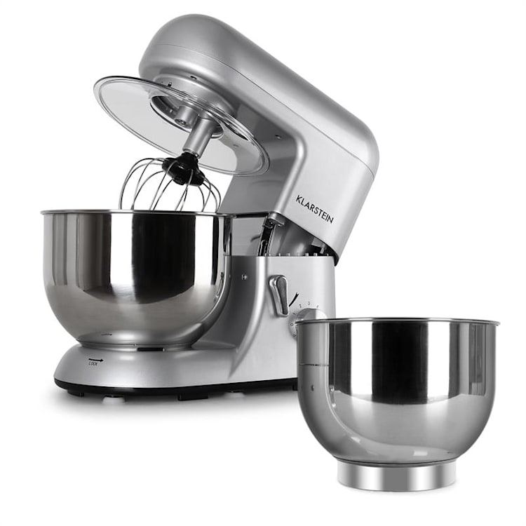 Bella Argentea Komplettset Küchenmaschine + Zusatzschüssel silber