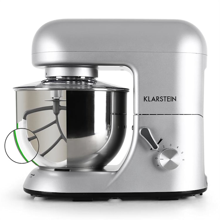Bella Argentea Komplettset Küchenmaschine + Zusatzschüssel silber