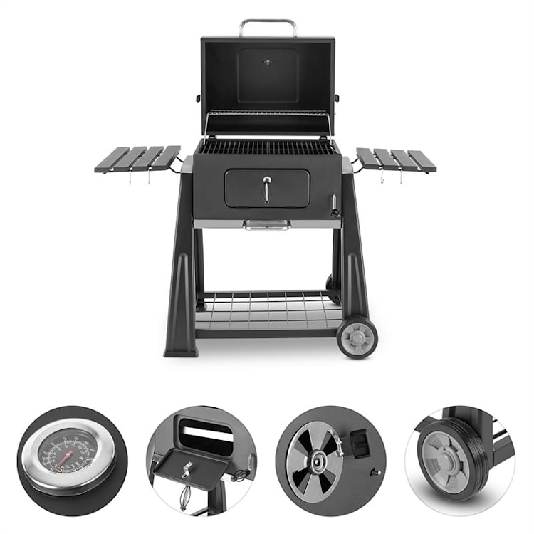 Bigfoot Set parrilla carbón BBQ ahumadero + encendido eléctrico