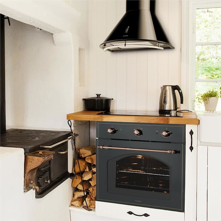 Vilhelmine und Lumio Primo Set Backofen Dunstabzugshaube schwarz
