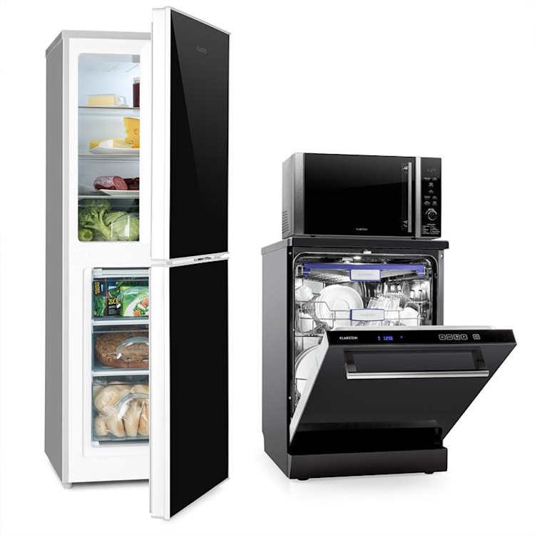 Luminance set Frost koelvriescombinatie magnetron afwasmachine