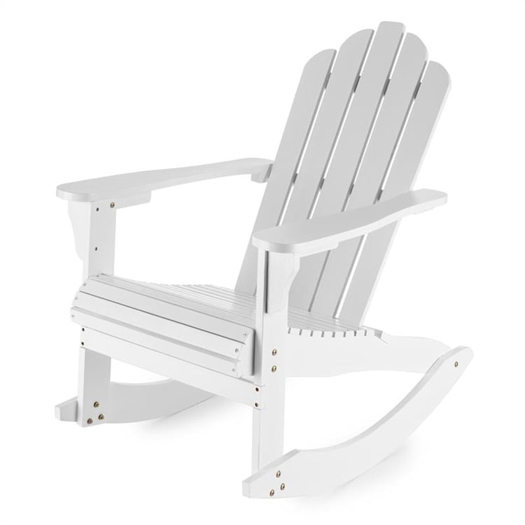 Rushmore schommelstoel set 2 st tuinstoel Adirondack-stijl wit