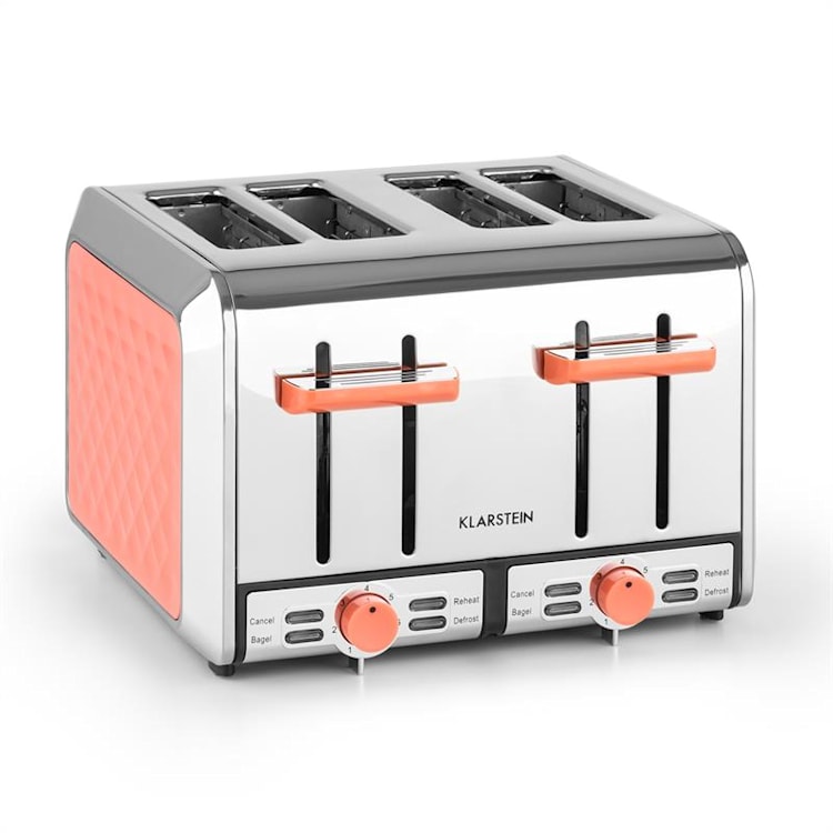 Curacao Coral Set Prima Colazione | Bollitore Tostapane 4 Piastre Corallo