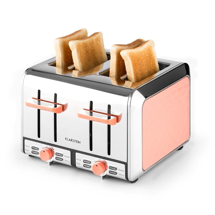 Curacao Coral Set Prima Colazione | Bollitore Tostapane 4 Piastre Corallo