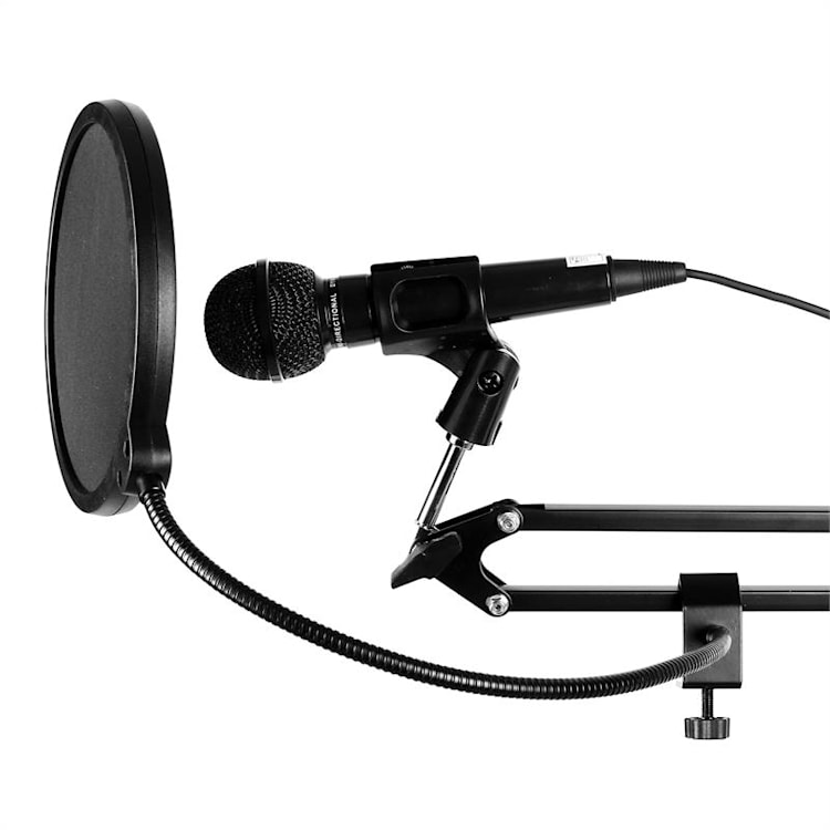 MIC-900S-LED Set Microfono USB V4 Condensatore Anti-Pop LED Braccio argento