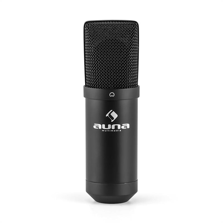 MIC-900B-LED Set Microfoni USB Condensatore V5 Anti-Pop Nero