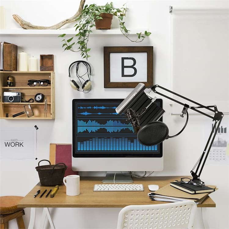 MIC-920B Set per Microfono USB V5 Condensatore Braccio Schermo Filtro Antipop