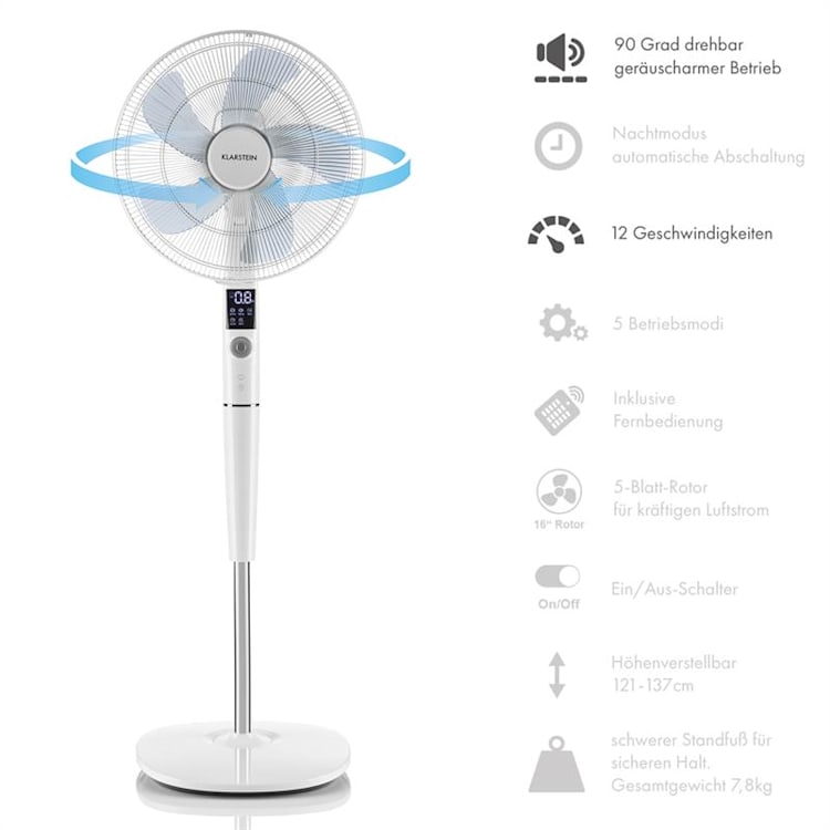 Silent Storm standventilator set 2 st. 16" (41cm) rotor 5 bladen wit