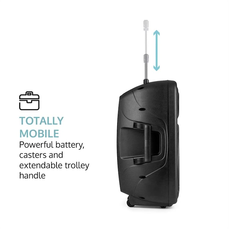 Streetstar 15 Impianto PA Mobile con Custodia Subwoofer da 15"Trolley BT USB