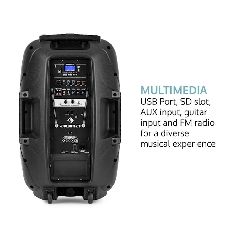 Streetstar 15 Impianto PA Mobile con Custodia Subwoofer da 15"Trolley BT USB