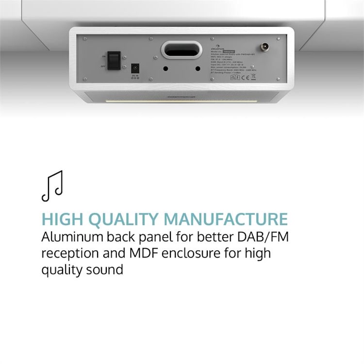 Connect soundchef keukenradio met tablethouder DAB+ FM 2x3" boxen wit Inclusief tablethouder | Wit