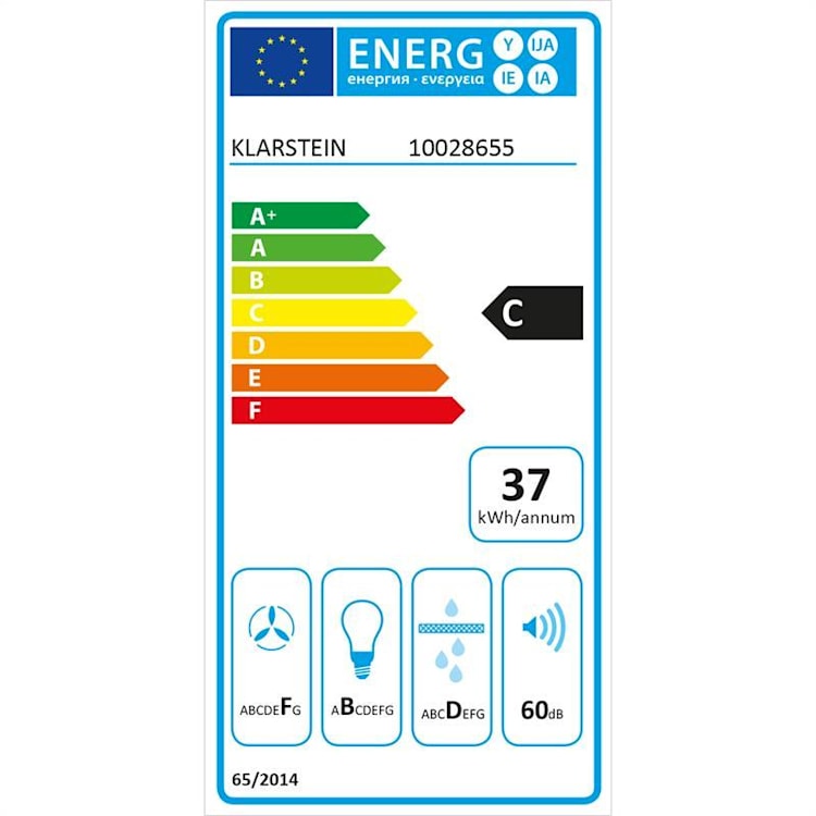 Lorea 60 Dunstabzugshaube inklusive 2 x Aktivkohlefilter schwarz