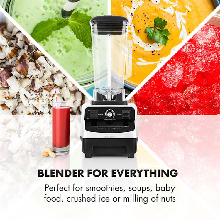Herakles 3G Kitano- Kit Mixer blender blanc 1500W 2L + Bloc 7 couteaux