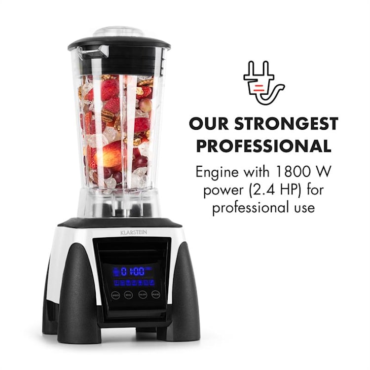 Herakles 8G Kitano- Kit Mixer blender blanc 1800W 2L + Bloc 7 couteaux