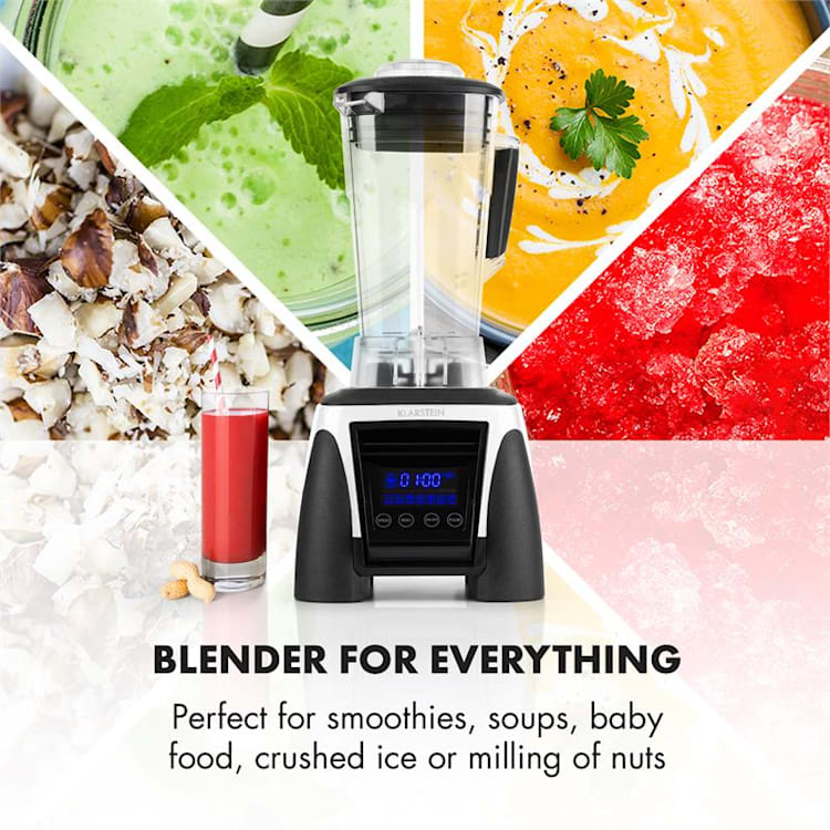 Herakles 8G Kitano- Kit Mixer blender blanc 1800W 2L + Bloc 7 couteaux
