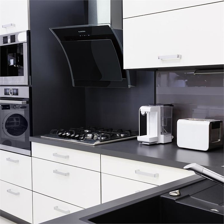Sabia 60 Dunstabzugshaube 60cm | 600 m³/h | Energieeffizienzklasse A | inklusive 2 x Aktivkohlefilter Schwarz
