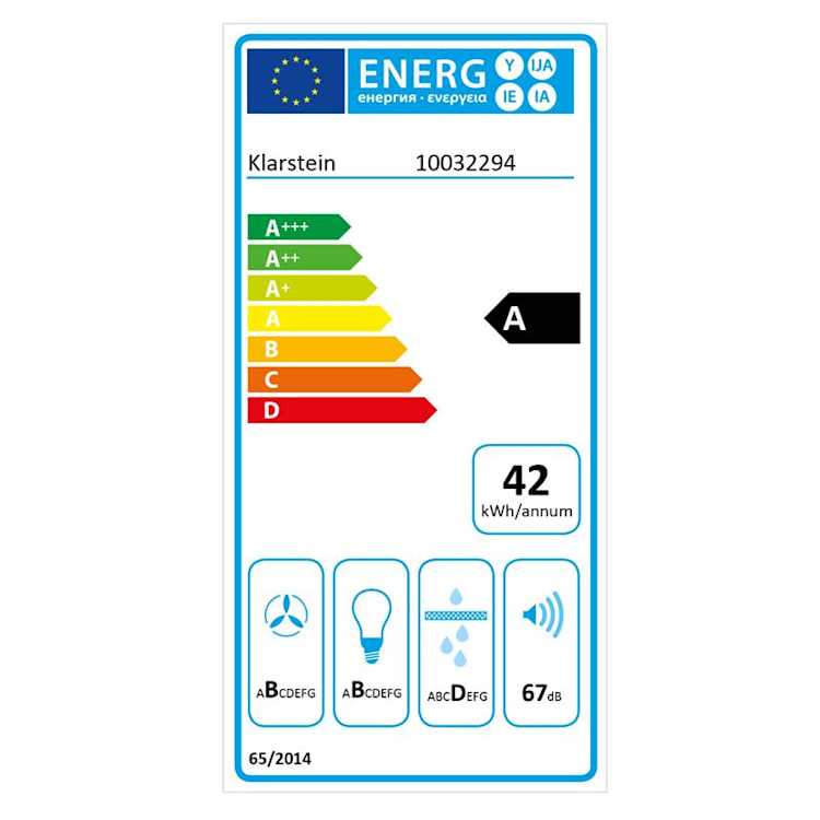 Sabia 90 Dunstabzugshaube | 90cm | 600 m³/h | Energieeffizienzklasse A | inklusive 2 x Aktivkohlefilter Weiß