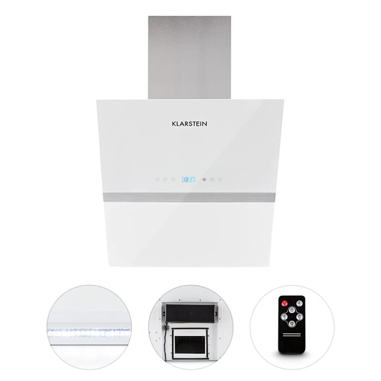 Aurea VII Campana extractora Set de circulación de aire 60cm Filtro de carbón activado blanca 60 cm | Blanco