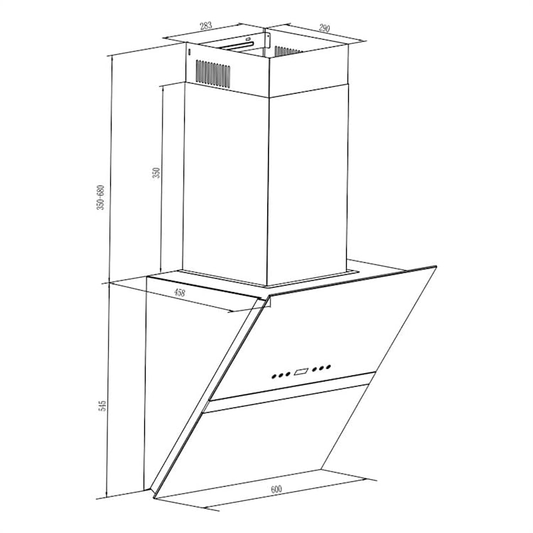 Aurea VII Campana extractora Set de circulación de aire 60cm Filtro de carbón activado blanca 60 cm | Blanco