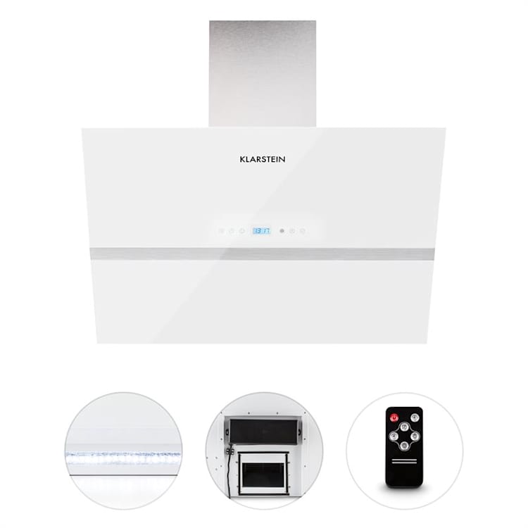 Aurea VII Exaustor Set de Recirculação de Ar 90cm Filtro de Carvão Ativado Branco 90 cm | Branco
