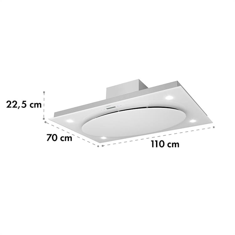 Secret Service Umluftset 110cm 800m³/h Aktivkohlefilter weiß Weiß