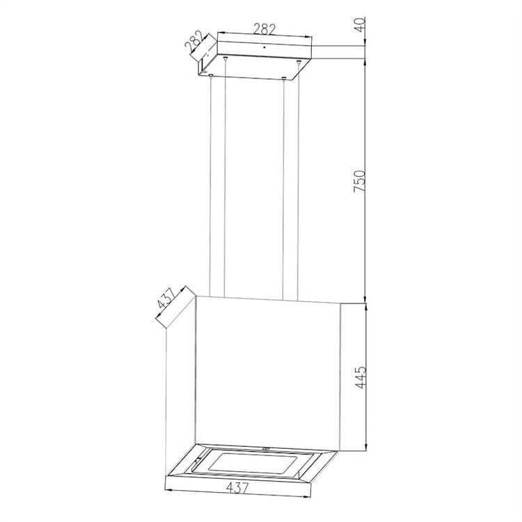 Kronleuchter Exaustor Set de Recirculação de Ar Filtro de Carvão Ativado Branco Branco