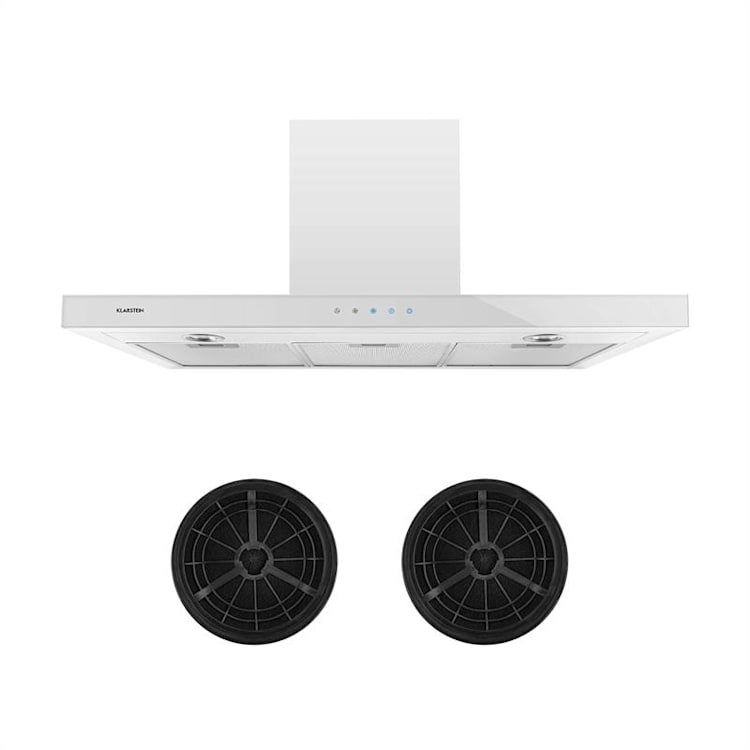 Bon Vivant Blanc Cooker Extractor Hood Recirculation Set Activated Carbon Filter White White